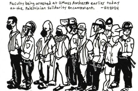 Feature image for OVER 130 PEACEFUL PROTESTORS ARRESTED AT UMASS AMHERST
