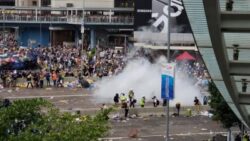 Peaceful Hunger Striker on the Bridge, Violent Radical Underneath